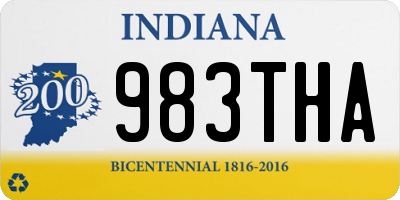 IN license plate 983THA