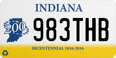 IN license plate 983THB