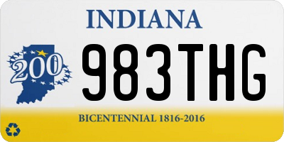 IN license plate 983THG