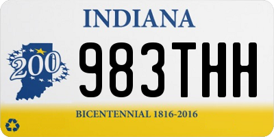 IN license plate 983THH