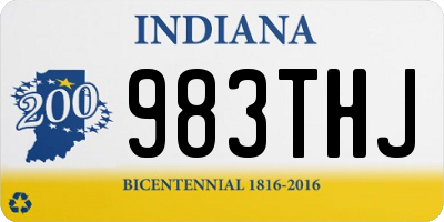 IN license plate 983THJ