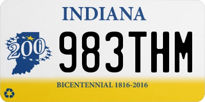 IN license plate 983THM