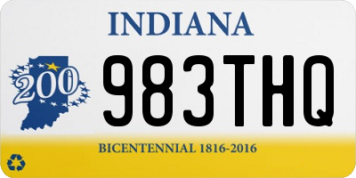 IN license plate 983THQ