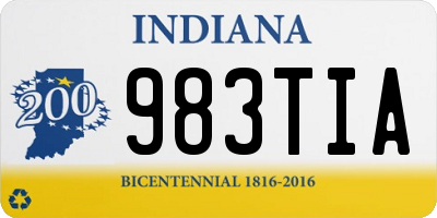 IN license plate 983TIA