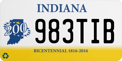 IN license plate 983TIB