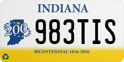 IN license plate 983TIS