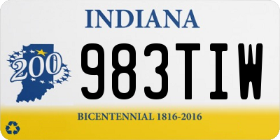 IN license plate 983TIW