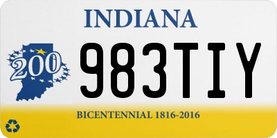 IN license plate 983TIY