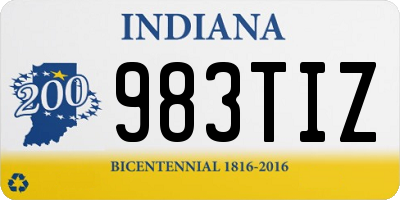 IN license plate 983TIZ