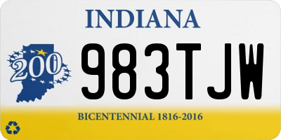 IN license plate 983TJW