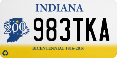 IN license plate 983TKA