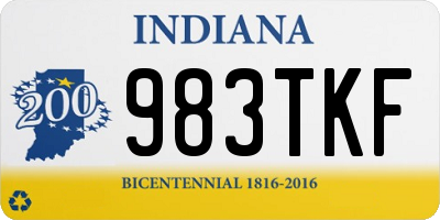 IN license plate 983TKF