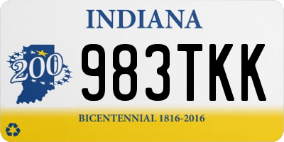 IN license plate 983TKK