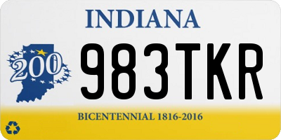 IN license plate 983TKR