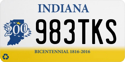 IN license plate 983TKS