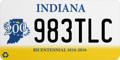 IN license plate 983TLC