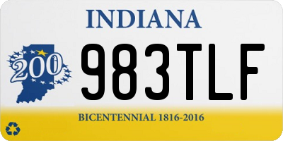 IN license plate 983TLF