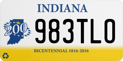 IN license plate 983TLO