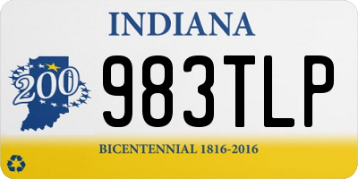 IN license plate 983TLP