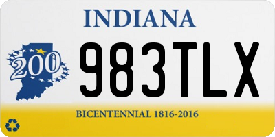 IN license plate 983TLX