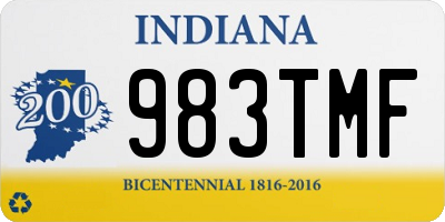 IN license plate 983TMF