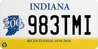 IN license plate 983TMI