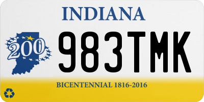 IN license plate 983TMK