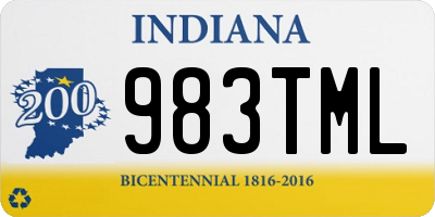 IN license plate 983TML