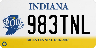 IN license plate 983TNL