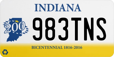 IN license plate 983TNS