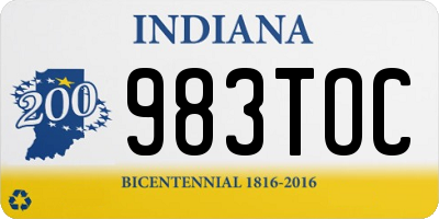 IN license plate 983TOC