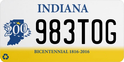 IN license plate 983TOG