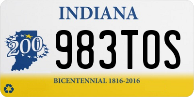 IN license plate 983TOS