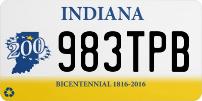 IN license plate 983TPB