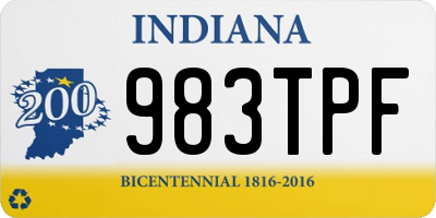 IN license plate 983TPF