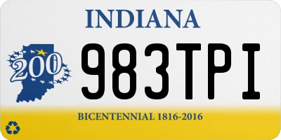 IN license plate 983TPI