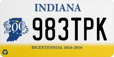 IN license plate 983TPK