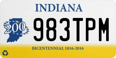 IN license plate 983TPM