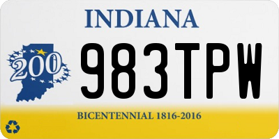 IN license plate 983TPW