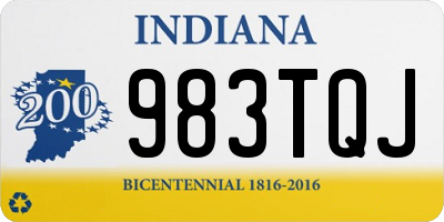 IN license plate 983TQJ