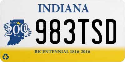 IN license plate 983TSD