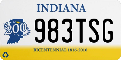 IN license plate 983TSG