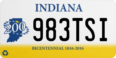 IN license plate 983TSI