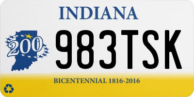 IN license plate 983TSK