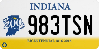 IN license plate 983TSN