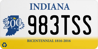 IN license plate 983TSS