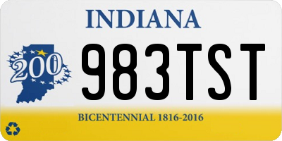 IN license plate 983TST