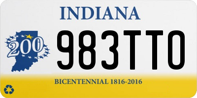 IN license plate 983TTO