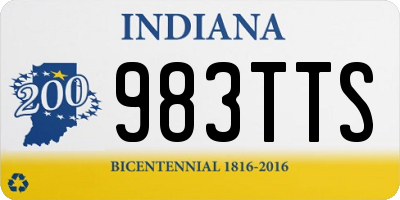 IN license plate 983TTS