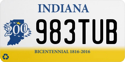 IN license plate 983TUB